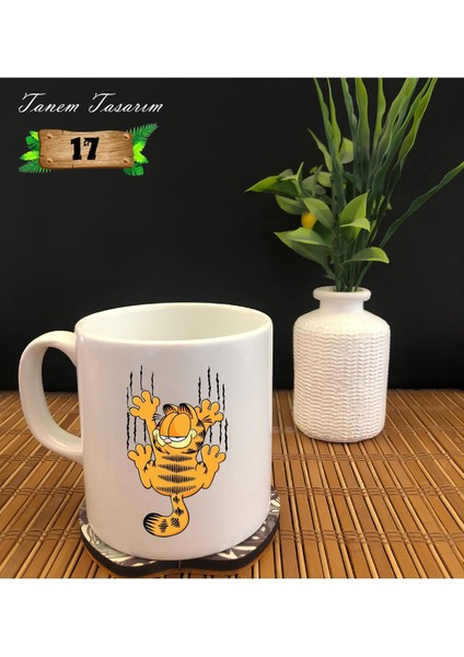 Sarı Tosun Kedi - Porselen Kupa