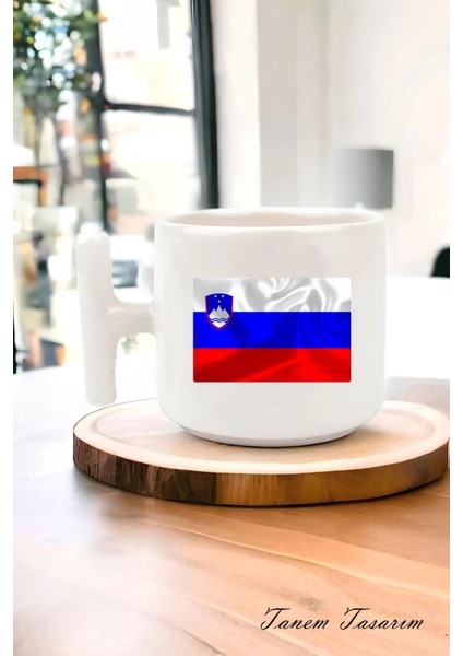 Milli Bayrak Detaylı T Kulp Kahve Kupası, Milli Renkler, Vatansever, Ulusal Kimlik, Milliyetçi Kupa