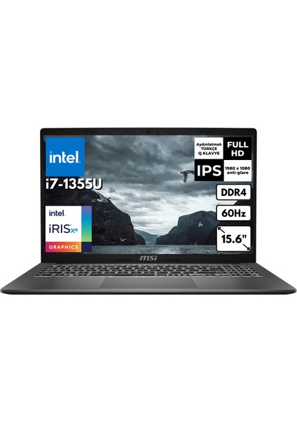 Msı Modern 15 I7-1355U 16 GB 512 GB SSD 15.6" Fhd Windows 10 Pro Notebook F13MG-098XTRBT58