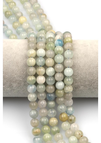 Akuamarin-Heliodor Doğaltaş Dizi 8 mm Küre Kesim