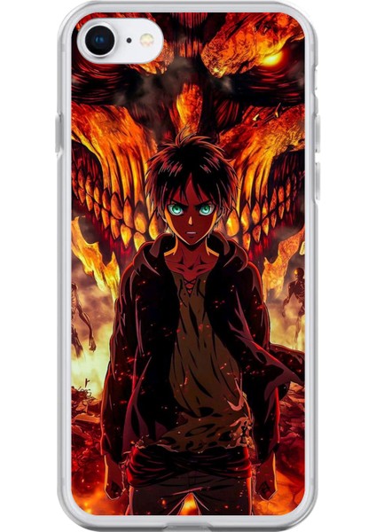Apple iPhone 6s Uyumlu Şeffaf Kılıf Attack On Titan Tasarımlı 3