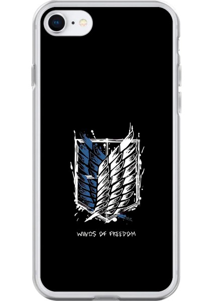 Apple iPhone 6 Plus Uyumlu Şeffaf Kılıf Attack On Titan Tasarımlı 1