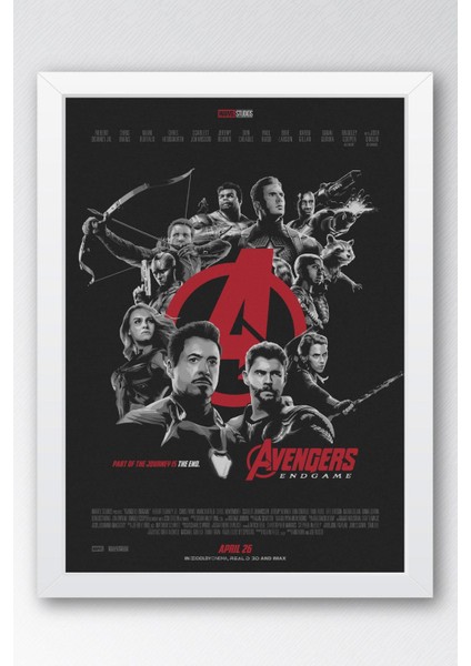 Avengers Çerçeveli Tablo - Yenilmezler Marvel Poster Tablo