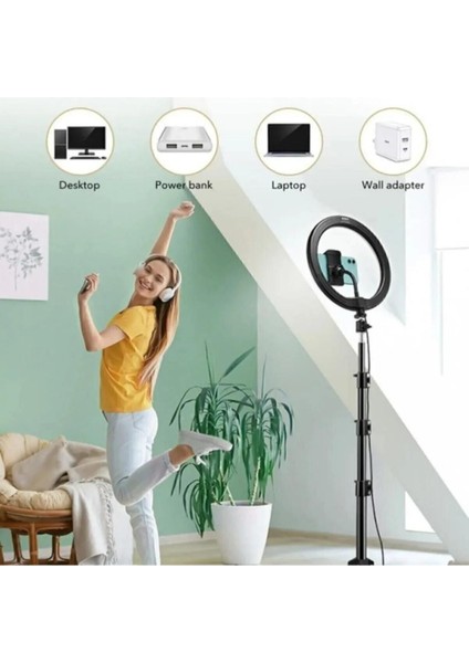 Lipon Ring Fill Light LED Işıklı Tripod 10 Inç Halka Youtuber Tiktok Makyaj Işığı Ayaklı 10 Inç modelleri