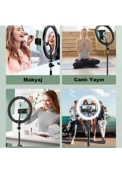 Lipon Ring Fill Light LED Işıklı Tripod 10 Inç Halka Youtuber Tiktok Makyaj Işığı Ayaklı 10 Inç indirimleri