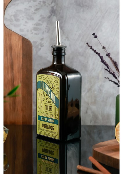 500ML Elegance Vintage Zeytinyağı Şişesi Parlak Metal Şişe Dökücülü modelleri