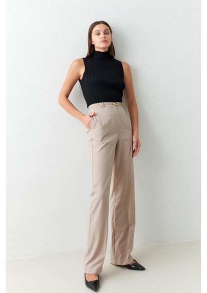 Vizon Kemerli Pile Detaylı Rahat Kesim Pantolon fiyatları