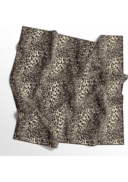 Leopar Desenli Soft Pamuk Eşarp - 04487