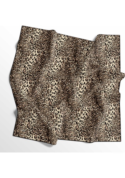Leopar Desenli Soft Pamuk Eşarp - 04487