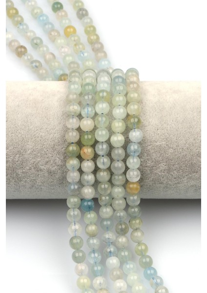 Akuamarin-Heliodor Doğaltaş Dizi 6 mm Küre Kesim