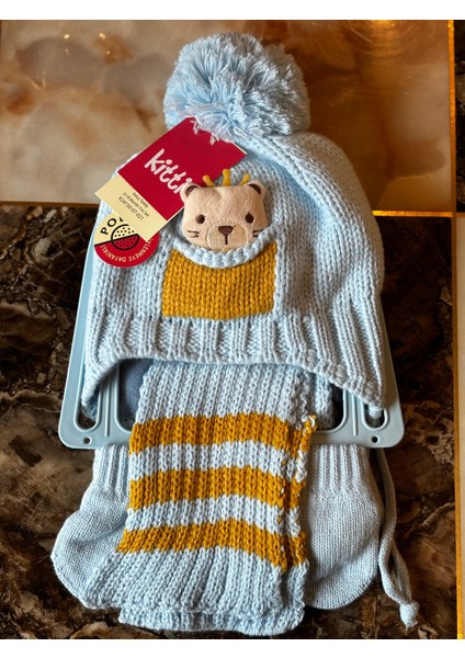 0-18 Ay Atkı Bere Eldiven Takımı Peluş Teddy