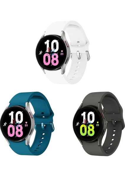 Samsung Galaxy Watch 4 5 Pro 6 7 Seri 40 44MM Classic 42 43 45 46 47MM Uyumlu 3lü Set Silikon Kordon