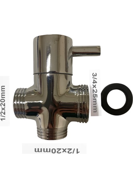 Robot Duş Seti Yedek Parça-Yönlendirici Vana-Krom