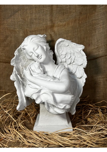 Melek Kanatlı Anne ve Bebek Biblo - Ev ve Ofis Için Dekoratif Biblo modelleri