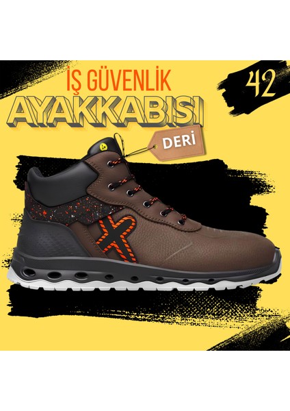 İş Botu Ayakkabısı 42 Numara Alüminyum Demir Burunlu Kış İnşaatçı Tekstil Güvenlik Bağcıklı Ayakkabı