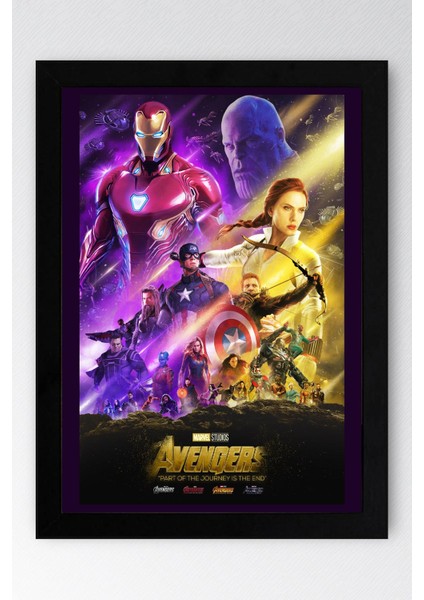 Avengers Çerçeveli Tablo - Yenilmezler Marvel Poster Tablo