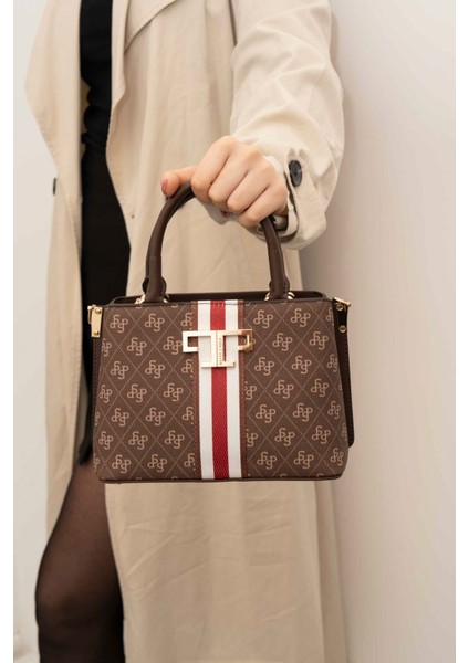 Kadın Omuz Çantası 987-45743 Sılver Polo Bayan Çantası C178 Kahve-Mat Kahve