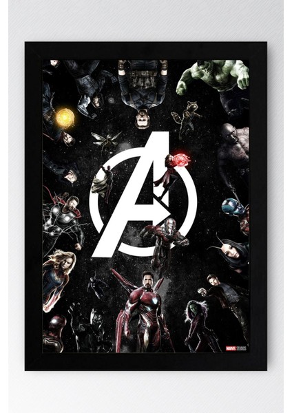 Avengers Çerçeveli Tablo - Yenilmezler Marvel Poster Tablo