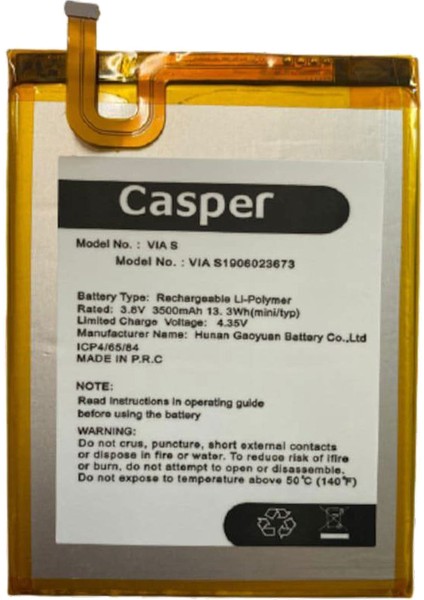 Casper Via S Uyumlu Batarya Pil Sıfır Orijinal
