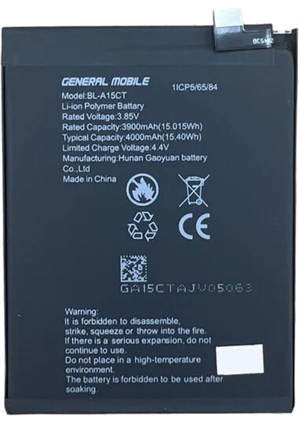 General Mobile GM 20 Uyumlu Batarya Pil Sıfır Orijinal