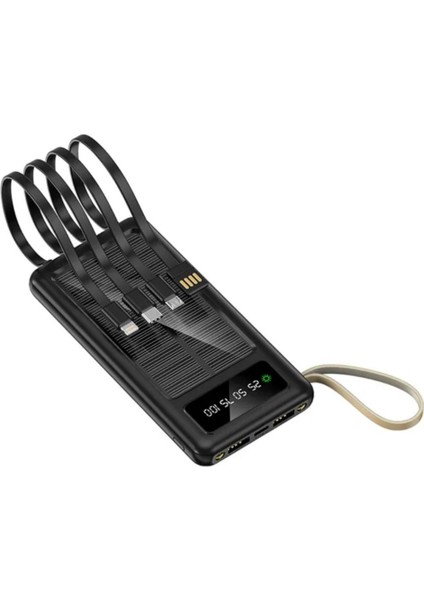 Ape Solar 10.000 mAh Güneş Enerjili LED Işıklı Powerbank Şarj Aleti 2x USB Çıkışlı Mikro Tycp