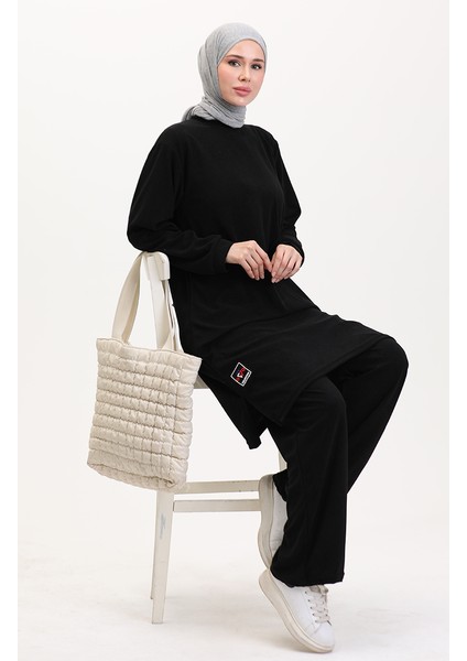 Tunik Pantolon Ikili Takım 0565-03 Siyah
