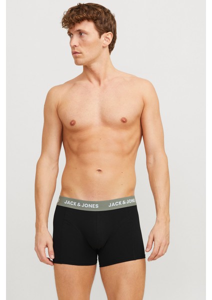Erkek Jacaxel 3'lü Boxer 12268482 Siyah modelleri