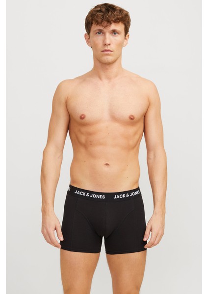 Erkek Jacaxel 3'lü Boxer 12268482 Siyah fırsatları
