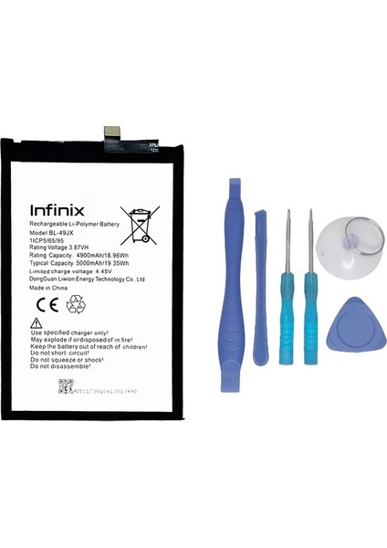 Infinix Note 10 Pro Uyumlu Batarya Pil Sıfır Orijinal + Tamir Seti