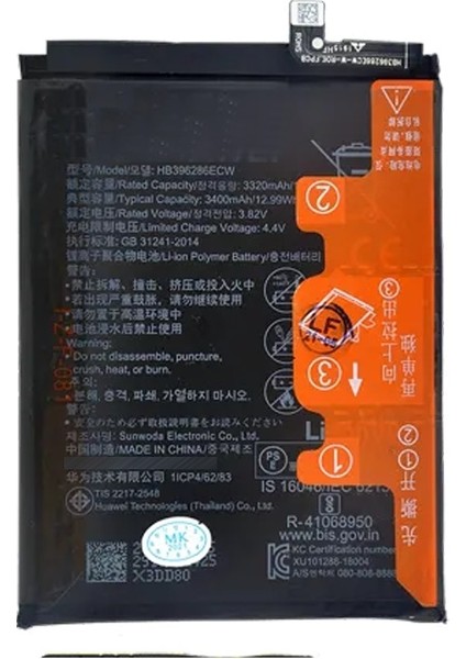 Honor 10 Lıte Uyumlu Batarya Pil Sıfır Orijinal