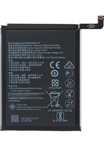 Huawei P40 Lite E Uyumlu Batarya Pil Sıfır Orijinal