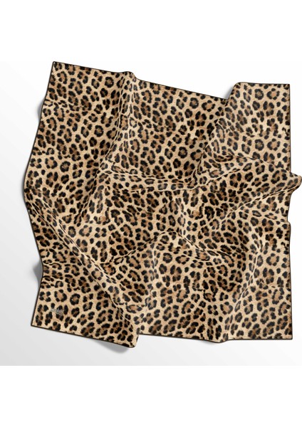 Leopar Desenli Soft Pamuk Eşarp - 04484