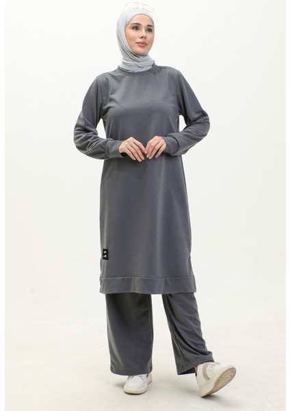 Iki Ip Tunik Pantolon Ikili Takım 0044-16 Koyu Gri fiyatları