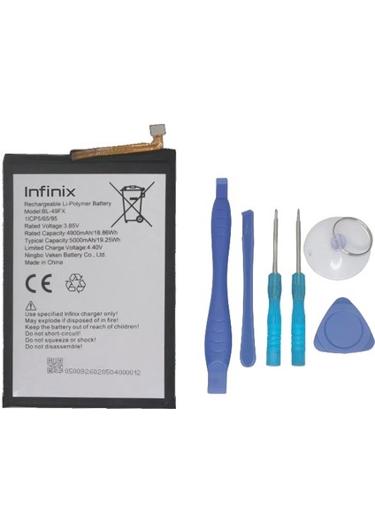 Infinix Hot 9 Uyumlu Batarya Pil Sıfır Orijinal + Tamir Seti