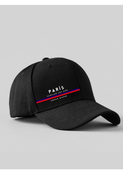 Paris Baskılı Spor Sapka Ayarlanabilir Cırtlı Şapka
