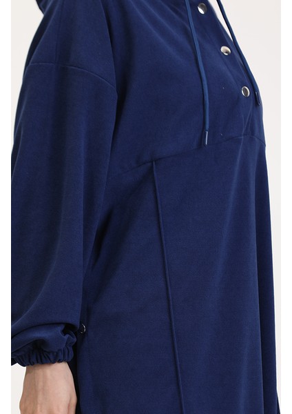 Kapüşonlu Tunik Pantolon Ikili Takım 0567-05 Saks fırsatları