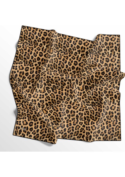 Leopar Desenli Soft Pamuk Eşarp - 04484