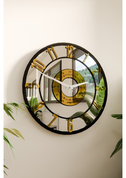 Acar Grafik Dekoratif Lüx Aynalı Pleksili Duvar Saati fırsatları
