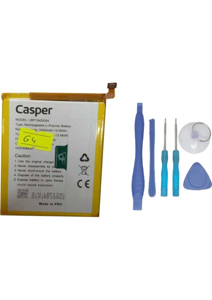 Casper Via G4 Uyumlu Batarya Pil Sıfır Orijinal + Tamir Seti