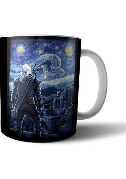 The Witcher Yıldızlı Gece Starry Night Kupa Bardak
