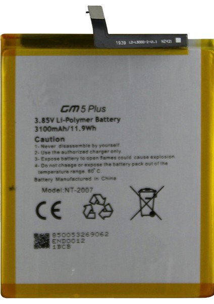 General Mobile GM 5 PLUS Uyumlu Batarya Pil Sıfır Orijinal