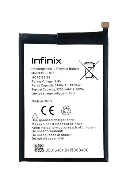 Infinix Hot 10 Uyumlu Batarya Pil Sıfır Orijinal