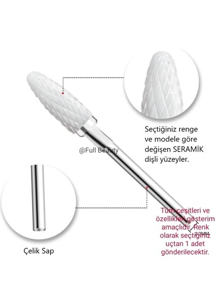 Seramik Freze Uç Törpü Makinası Ucu Protez Tırnak Törpü Manikür Freze Ucu Sarı Mısır fiyatları