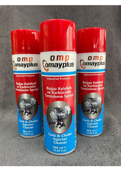 Omay Boğaz Kelebek ve Karbüratör Temizleme Spreyi (500 Ml) 1 Adet
