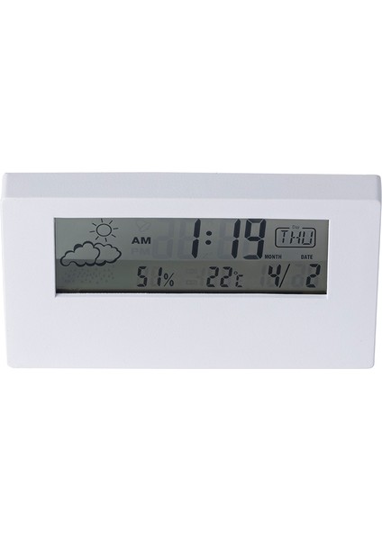 Dijital Saat - LCD Zaman Göstergeli / Beyaz fırsatları