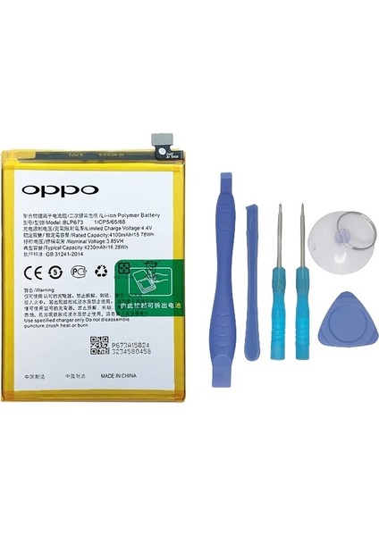 Oppo A3S - BLP673 - Uyumlu Batarya Pil Sıfır Orijinal + Tamir Seti