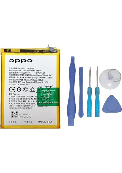 Oppo A16E - BLP817 -Uyumlu Batarya Pil Sıfır Orijinal + Tamir Seti