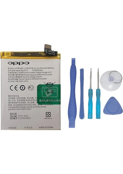 Oppo Reno 2f - Blp 717 Uyumlu Batarya Pil Sıfır Orijinal + Tamir Seti
