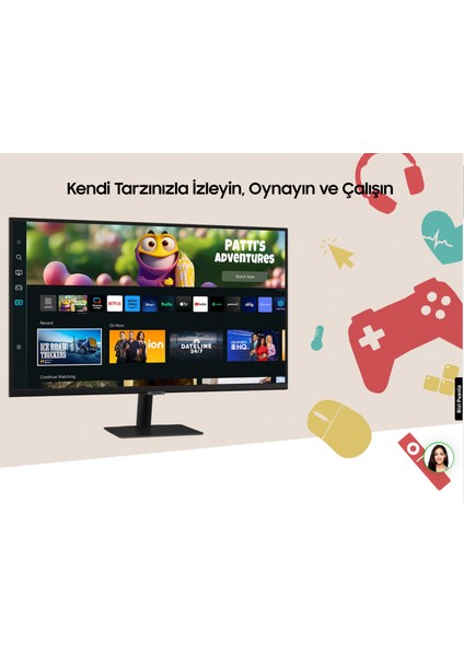 M5 (2025 Model) 32 Inç Fhd Wi-Fi+Bluetooth+Smart Hub+Akıllı Kumanda Hoparlörlü Smart Tv (2 Yıl Samsung Türkiye Garantili)