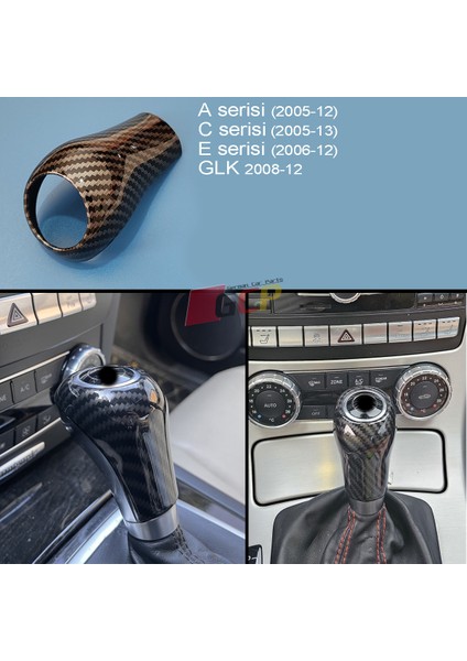 Mercedes Için Vites Topuzu Karbon Trim W203 W203 W211 W212 Glk